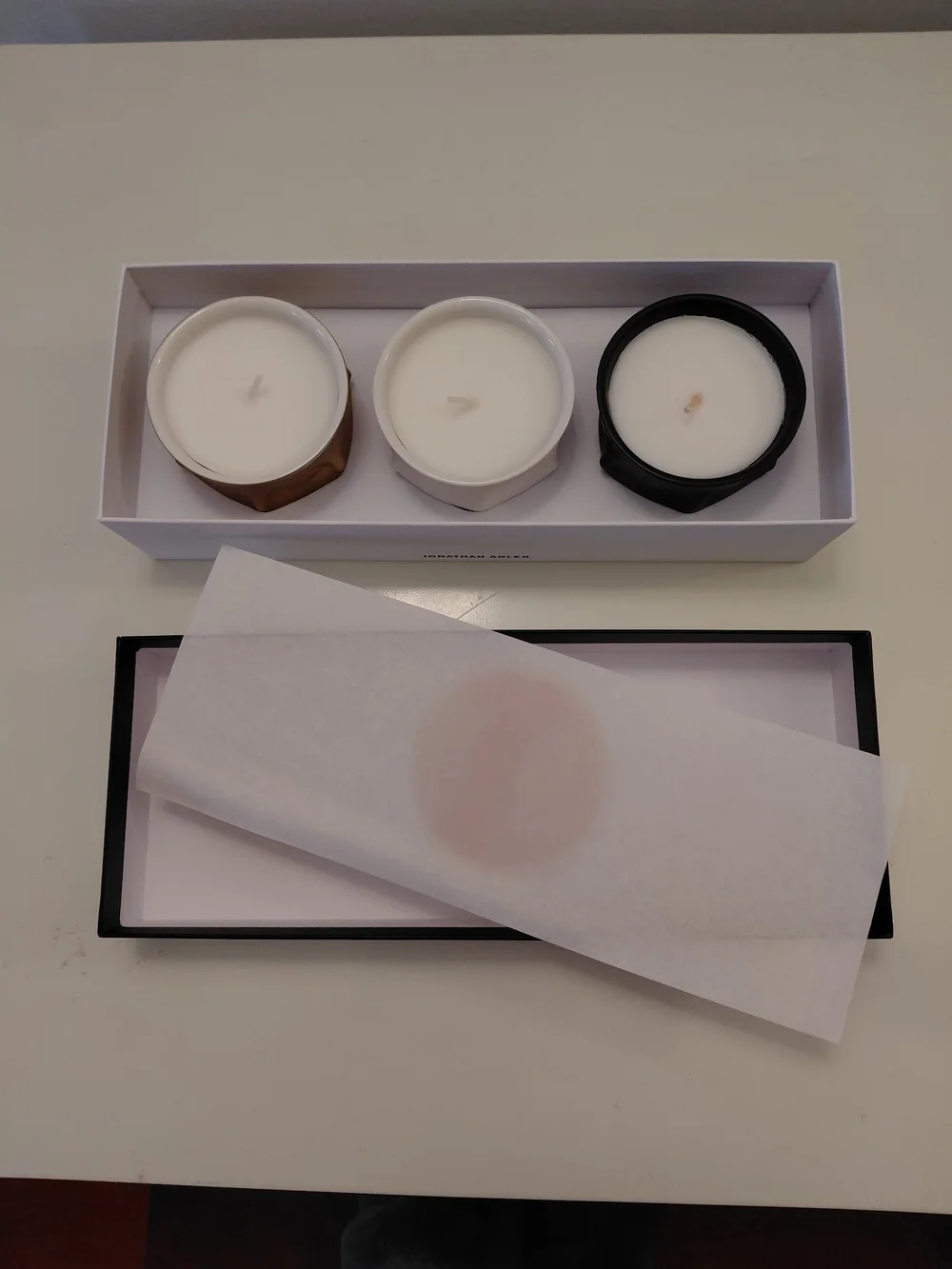 Jonathan Adler Muse Votive Set in Black, White & Gold